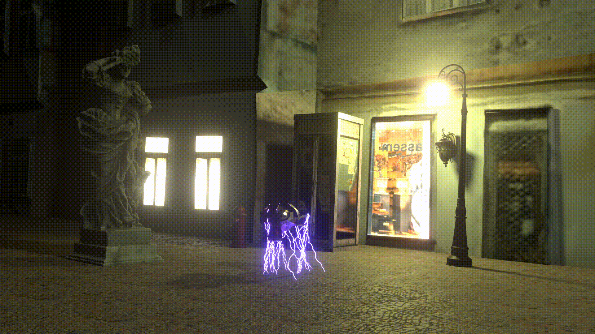 image of the blender monkey shooting off lightning from their head